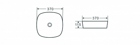 Раковина накладная Terminus Классик 370х370х115 Ялта - фото 3