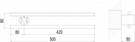 Полка Электро П2 КРУГ 500х90 NEW Ялта - фото 3