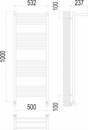 Аврора с/п П20 500х1000 Полотенцесушитель  TERMINUS Ялта - фото 3